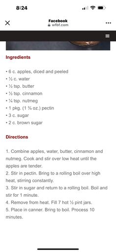 the instructions for how to make an apple pie