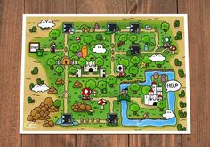 a map of a park with lots of trees and buildings on it, along with the words help