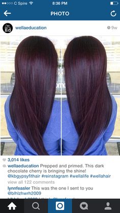 Pinterest ||@prisxoox Black Cherry Hair Color, Black Cherry Hair, Cherry Hair Colors, Hair Color Plum, Cherry Hair, Burgundy Hair