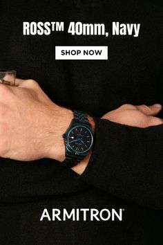 Discover the perfect men's holiday gift ideas and stocking stuffers with our ROSS™ 40mm Navy luxury watch, a stylish and practical accessory that will keep him on time while impressing everyone on their special day! Don't miss out on this amazing gift for the stylish gentleman in your life. Find the perfect holiday gift for him, like the ROSS™ 40mm, Navy watch, at Armitron.