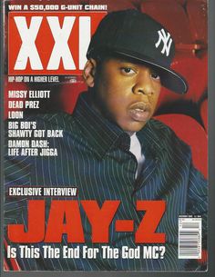 the front cover of xx magazine with jay - z wearing a baseball cap on it