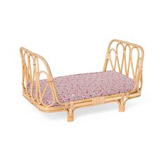 Poppie Toys Doll Day Bed Meadow | NINI and LOLI Rattan Daybed, Cotton Mattress, Doll Bed, Day Bed, Baby Yellow, Soft Toys, Child Love, Doll Furniture, Signature Collection