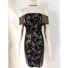 Gorgeous Lacey Midi Dress With Contrast Lace Detailing With Off Shoulder Sleeves. Dress Hugs And Form Body Nicely, Material Is Stretchy. Side Zipper Closure. Avail Sz S , Nwt Chic Midi Dress, Off Shoulder Sleeves, Midi Dress Chic, Honey Punch, Sleeves Dress, Shoulder Sleeve, Lace Detail, Side Zipper, Off The Shoulder