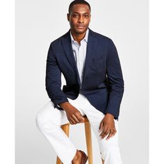 Description: Put A Sophisticated Spin On Your Jeans-And-A-Button-Down Look With The Athletic Modern Fit Of This Stylish Sport Coat From Michael Kors, Men, Men's Clothing - Blazers & Sport Coats. Material: Cotton, Polyester Michael Kors Tailored Blazer For Business Casual, Michael Kors Notch Lapel Blazer For Business Casual, Fitted Michael Kors Business Sport Coat, Michael Kors Fitted Sport Coat For Formal Occasions, Michael Kors Fitted Sport Coat For Business Casual, Fitted Michael Kors Sport Coat For Business, Blue Blazer Men, Navy Sport Coat, Plaid Suit Jacket