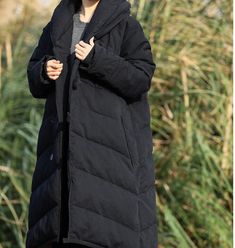 the down coat make with 90% down ,very warm in the winter .also have plus size to 10 XL. This is a winter down jacket fill with down.we design it with a very thick and warm style.this hooded down jacket could keep you very warm in the cold winter.the side pockets is very useful.a unique design women winter coat. Material: down ,polyester Style: Casual Package Contents: 1 x down coat Size Chart:S:shoulder: 39-40 cm chest:102 cm sleeve 61 cm length 100 cmM:shoulder: 42-43 cm chest:108 cm sleeve 62 Hooded Black Duck Down Puffer Jacket, Thick Winter Outerwear For Cold Weather, Thick Winter Outerwear, Cold Weather Winter Puffer Jacket, Thick Outerwear For Cold Winter Weather, Black Duck Down Puffer Jacket, Warm Puffer Jacket For Winter, Warm Puffer Jacket For Winter Wear, Warm Winter Wear Puffer Jacket