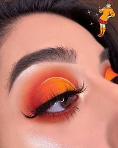 Eyelashes Magnetic, Thanksgiving Makeup, Makeup Pictorial, Orange Makeup, Halloween Makeup Inspiration, Makeup Aesthetic, Colorful Eye Makeup, Cute Makeup Looks, Creative Makeup Looks