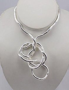 Wear You Like Fun Twisted Necklace 5mm Thickness 90cm Length Bendable Snake Chain Flexible Twist Jewelry Bendy Necklaces-Necklaces-Innovato Design-Silver-Innovato Design Silver Snake Chain Jewelry For Party, Adjustable Snake Chain Necklace For Parties, Snake Chain Necklace For Parties, Bendable Necklace, Follow The Light, Twisted Necklace, Twist Jewelry, Wood Inlay Rings, Punk Accessories