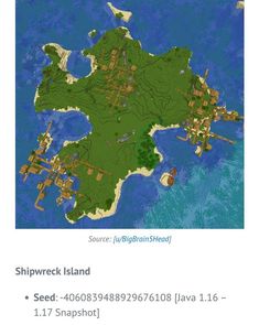 the map of shipwreck island