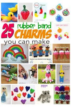 25 rubber band charms you can make with your crochet kit or other items