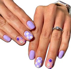 50+ Gorgeous Purple Spring Nails For a Fresh Manicure; y2k nails! This includes purple nails, spring nails, purple spring nails acrylic, purple spring nails 2024, purple spring nails with flowers, purple spring nails short, purple spring nails almond, purple spring nails gel, purple spring nails ideas, purple spring nails designs & more! This also includes purple spring nail designs, purple spring nail ideas, purple spring nail art & more! #springnails #purplespringnails #purplespringnailsacrylic #springnailart Simple Short Purple Nails, Short Dip Nails Purple, Dip Nail Ideas Purple, Short Round Nails Purple, Ecu Nails, Purple Short Nails Designs, Purple Nail Designs Short, Purple And White Nail Designs