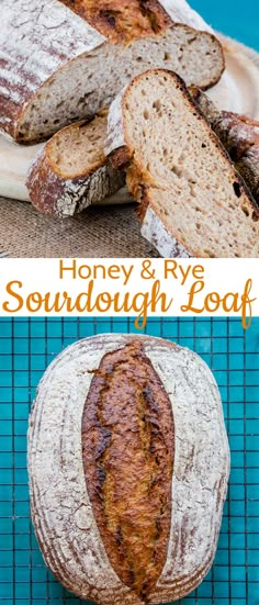 this is an image of honey and rye sourdough loaf