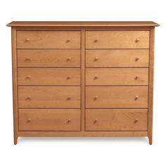 a large wooden dresser with six drawers