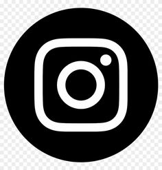 a black and white instagram icon with no background, hd png downloading