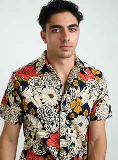 Dushyant - The Japan - Hand Printed-Dushyant-treehaus Summer Short Sleeve Shirt With Block Print, Summer Block Print Shirt With Short Sleeves, Casual Patterned Shirt With Block Print, Casual Patterned Block Print Shirt, Cotton Shirt With Unique Print And Relaxed Fit, Cotton Shirt With Vintage Patterned Print, Patterned Cotton Shirt With Vintage Print, Vintage Hand Printed Tops For Summer, 40 Shirt