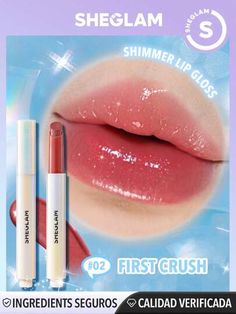 Shimmer Lip Gloss, Sugar Crystals, First Crush, Pumpkin Print, Lip Plumper, Pink Flamingos, Alcohol Free, Makeup Tools