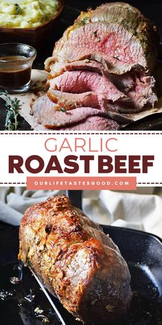 Make your meal special with Garlic Roast Beef! This Thanksgiving dinner recipe features a tender eye round roast cooked to mid rare perfection using the Roast Perfect app. It's sure to impress everyone at your Christmas dinner party! Let's make a feast we will never forget! Garlic Roast Beef, Garlic Roast, Diy Easy Recipes, Beef Roast, Round Roast, Eye Round, Roast Dinner, Angus Beef