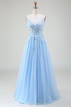 Grad Dresses Light Blue, Light Blue Floor Length Dress, Light Blue Grad Dress, Light Blue Grad Dresses, Light Blue Dress Prom, Prom Dresses Sky Blue, Prom Dresses Light Blue, Light Blue Prom Dresses, Light Blue Wedding Dress