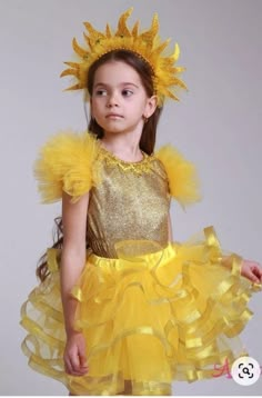 Spirit Week Outfits, Куклы American Girl, Yellow Costume, Star Costume, Kids Dress Collection, Headpiece Diy, Salsa Dress, Diy Kostüm