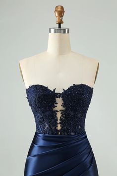 Unique Sparkly Navy Bodycon Strapless Hollow Out Homecoming Dress with Lace Hoco Dresses Bodycon, Homecoming Dresses Aesthetic, Vintage Dresses 1920's, Hoco Court, Yellow Homecoming Dresses, Orange Homecoming Dresses, Hoco 2024, Sweetheart Corset, Purple Homecoming Dress