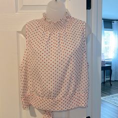 Cute Orange Polka Dot Top With Tie In The Back Polka Dot Sleeveless Blouse For Spring, Polka Dot Top, Summer Tops, Orange Color, Summer Time, Polka Dots, Crop Tops, Womens Tops, Orange