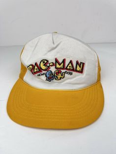 Vintage Pac Man Ball Cap. Business Assessment, Vintage Video, Vintage Basketball, Vintage Video Games, Ball Caps, Man Hat, Pac Man, Pinterest Closet, Ball Cap