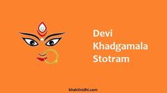 an orange background with the words devi khagamala stotram