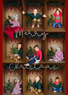 a collage of christmas photos with the words merry