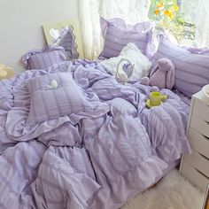 44238724923604|44238724989140 Kawaii Bedding, Princess Bedding, Ruffle Comforter, Princess Bedding Set, Girls Duvet Covers, Double Bedding Sets, King Bed Sheets, Girls Bedding Sets, Princess Bed