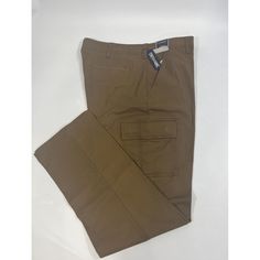 Roundtree & Yorke Cargo Pants Mens New With Tags Size 38x34 Light Brown Color Stretch Fabric Zip Fly 98% Cotton 2% Spandex Multi-Pocket Design Please Let Me Know If You Have Any Questions Thanks Listing And Template Services Provided By Inkfrog Big And Tall Cotton Bottoms With Side Pockets, Tan Cargo Pants, Olive Color, Cargo Pants Men, Khaki Color, Tan Color, Pocket Design, Brown Color, Cargo Pants