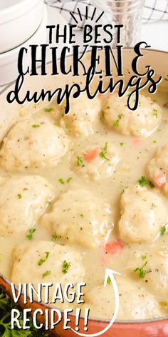 the best chicken and dumplings vintage recipe