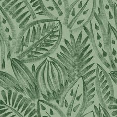 Tempaper's green grove Canvas Palm peel and stick wallpaper with green hand brushed leaves. Palm Green, Palm Wallpaper, Vinyl Rug, Temporary Wallpaper, Matte Paint, Organic Lines, Botanical Beauty, Wallpaper Calculator, Burke Decor