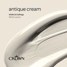 an advertisement for the crown soft cream brand, which is designed to look like it has been