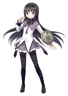 an anime character with long black hair and white shirt, holding a ball in her hand