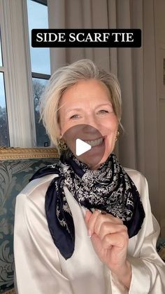 Heidi Kristensen on Instagram: "Another scarf tie that might come in handy when you want to elevate your look or even keep the warmth! Classic looks always prevail! 🥰🌎#fyp#accessories #scarf#scarf#scarfstyle#scarffashion #fashionstyle #classic#heidikristensen#elevated#personalstyle#over50#over50style #outfitinspiration #scarves #silk#silkscarf" Scarf Ties Ideas Tutorials, How To Tie A Silk Scarf Around Your Neck, Scarf Ties Ideas, How To Tie A Scarf Around Your Neck, Scarf Tying Ideas, Tie Square Scarf, Small Scarf Tying, Long Scarf Tying