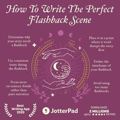 how to write the perfect flashback scene info sheet for kids and adults in english