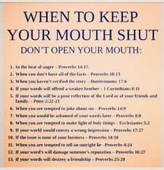 a sign that says when to keep your mouth shut don't open your mouth