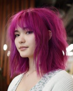 #pink #hair pink hair Магия момента Magenta Hair, Funky Hair, Dyed Hair Inspiration, Spring Hair Color, Hair Color Pink, Short Hair Styles For Round Faces, Alternative Hair, Haircut And Color, Hair Color And Cut