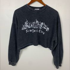 New Without Tags Long Sleeve Black Acid Washed Sweatshirt From Garage With New York City Graphic On Chest. New Condition. Size Medium. Tags: Nyc, Grunge, Gym Fit, Cropped, Athletic, Casual, School, Crop, Comfy, Athleisure, School, Preppy -Please See Photos For Measurements (Approximate) -Ships Out Same Day Or Next Business Day -Bundle With My Closet Item For Discounts!!! -Please Ask Any Questions Below Urban Washed Black Top With Text Print, Urban Style Washed Black Top With Text Print, Fall Soft-washed Streetwear Tops, Soft-washed Tops For Fall Streetwear, Black Soft-washed Sweatshirt For Streetwear, Grunge Gray Top With Text Print, Gray Text Print Grunge Top, Washed Black Long Sleeve Grunge Top, Grunge Style Text Print Tops For Fall