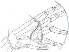 a drawing of a person's hand with different lines on the wrist and fingers