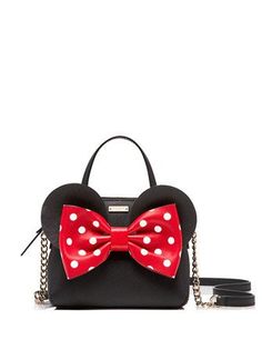 Disney Gifts For Adults, Minnie Mouse Purse, Kate Spade Disney, Bags Kate Spade, Leather Tote Purse, Black Leather Crossbody Bag