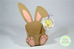 an easter bunny made out of cardboard