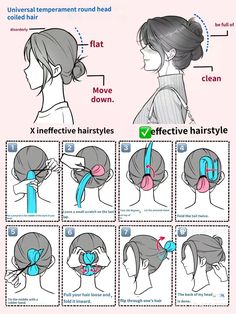 Korean Hair Updo, Hairstyles Step By Step, Step By Step Hairstyles, Peinados Fáciles Para Cabello Corto