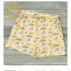 Nwt, “Silly Old Bear” Shorts By Pete + Lucy, Plush Fabric Bear Shorts, Plush Fabric, Blue Yellow, Womens Shorts, Yellow, Fabric, Women Shopping, Blue, Color