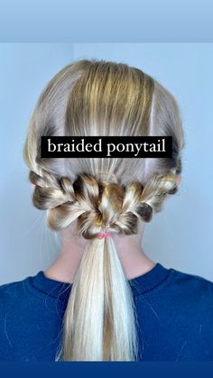 Simple Braided Ponytail Simple Braided Ponytail, Easy Down Hairstyles, Fast Easy Hairstyles, Easy Hair Up, Updo Hairstyles Tutorials