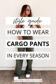 Cargo Joggers Outfits, Women Cargo Pants Outfit, Navy Cargo Pants, Women's Cargo Pants, How To Style Cargo Pants, Cargo Pants Outfit Women