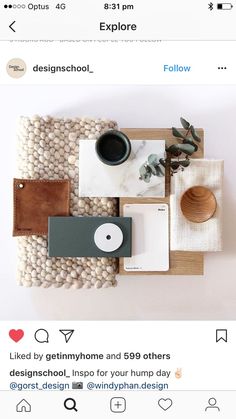 an overhead view of a table with various items on it