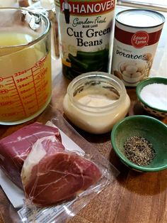 the ingredients to make this dish include meat, butter and seasoning