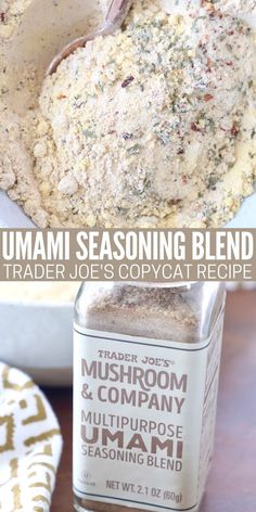 Umami is a savory flavor, found in meats and broths, and also in mushrooms and onions. In this gluten free and vegan Umami Seasoning blend recipe, ground mushrooms are combined with onion powder, ground mustard and other spices to create a deep, rich flavor, perfect for adding to thousands of recipes! Mushroom Seasoning Powder, Mushroom Seasoning Recipes, Copycat Seasoning Mixes, Asian Seasoning Blend, Kinders Seasoning Recipes, Umami Seasoning Recipes, Veggie Seasoning, Seasoning Mix Recipes, Umami Seasoning