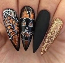 Halloween Manicure, Halloween Acrylic Nails, Cute Halloween Nails, Designs Nail, Nails 2020, Halloween Nail Designs, Halloween Designs