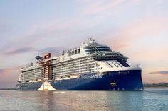 a large cruise ship in the water